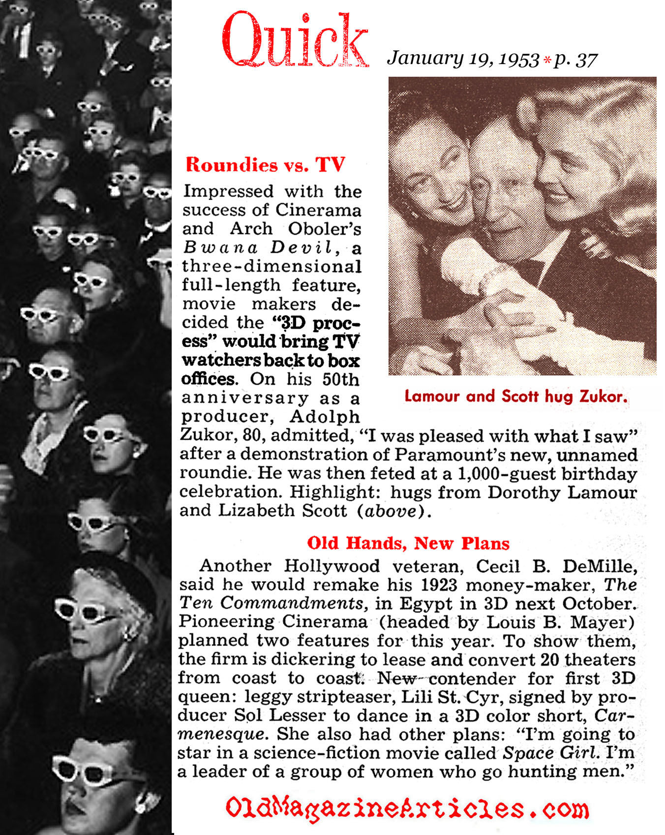 3-D Movies Arrive (Quick Magazine, 1953)
