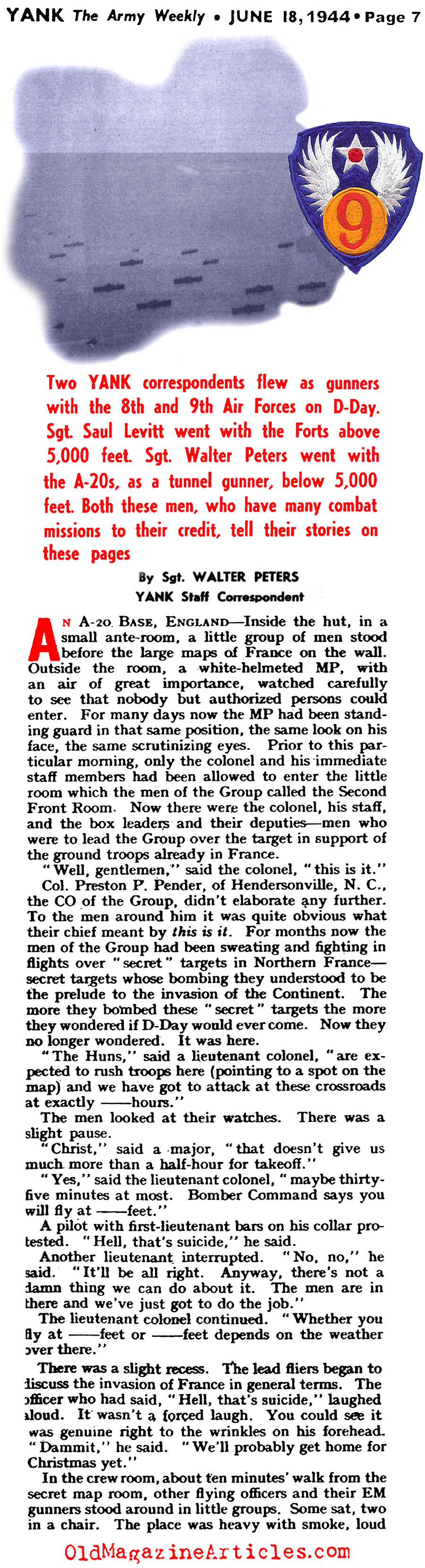 The 9th Air Force on D-Day (Yank Magazine, 1944)