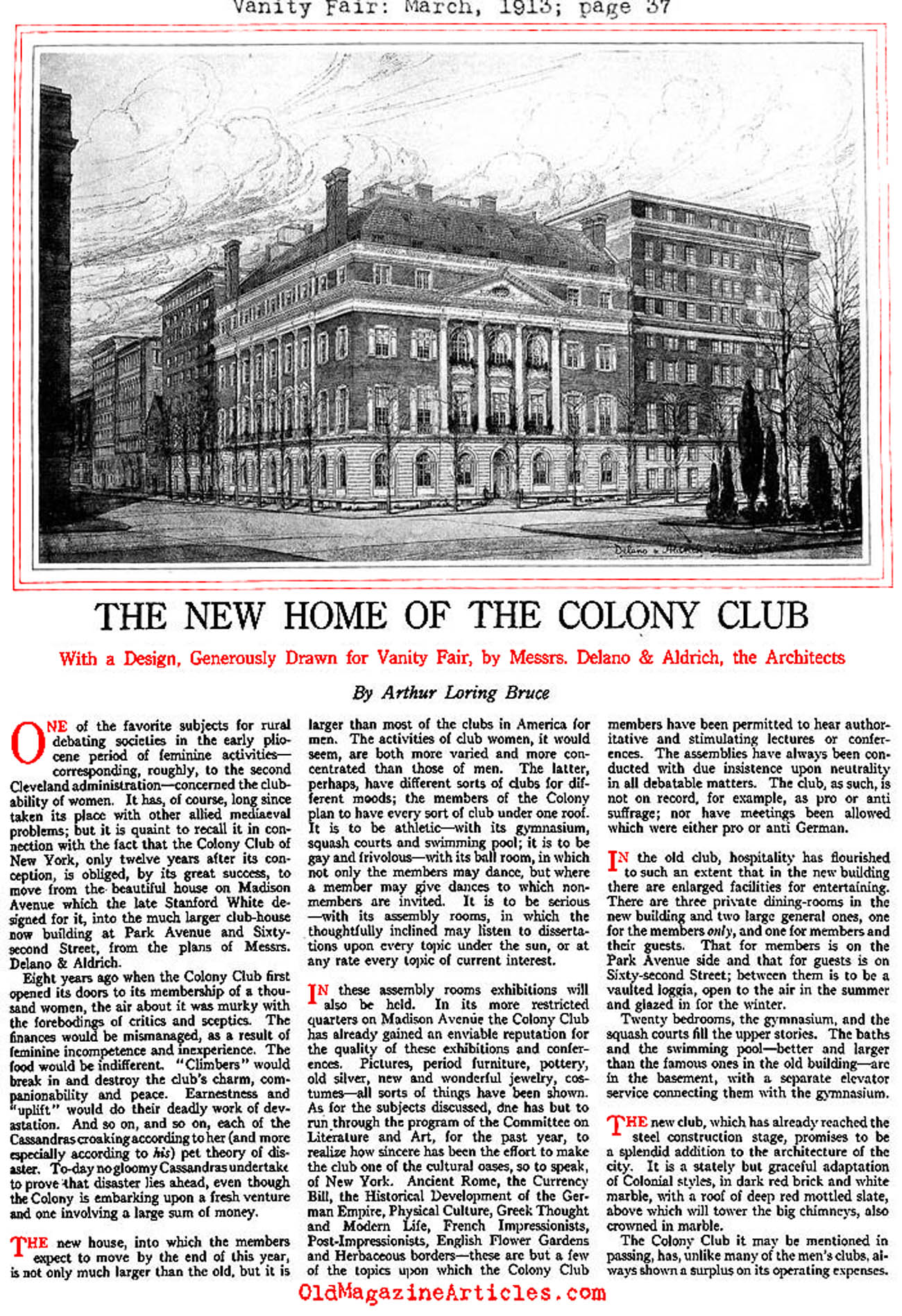 A New Colony Club (Vanity Fair, 1913)