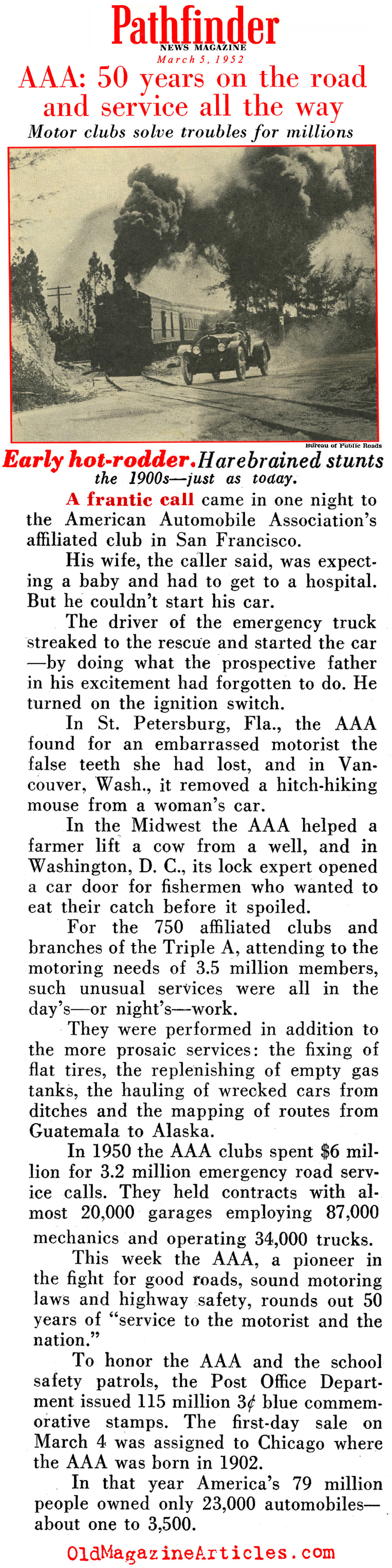 The First Fifty-Years Behind the Wheel (Pathfinder Magazine, 1952)