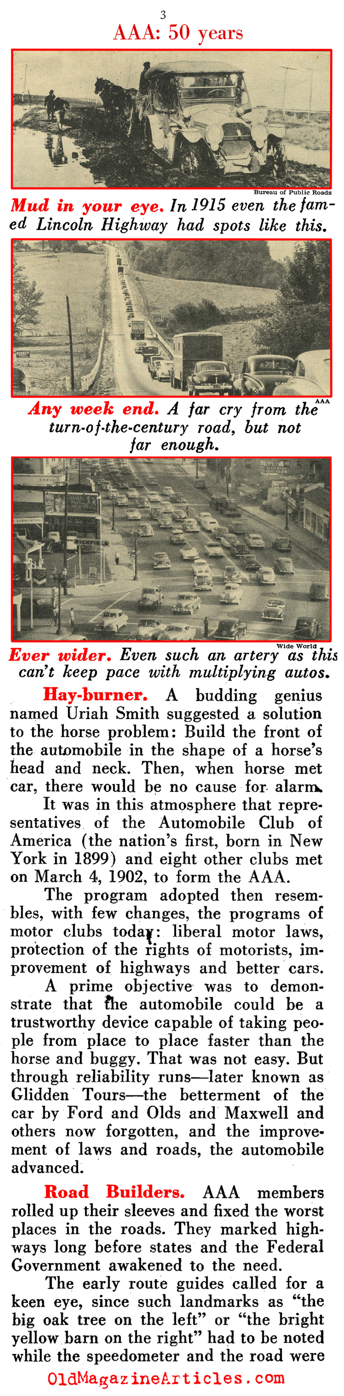 The First Fifty-Years Behind the Wheel (Pathfinder Magazine, 1952)