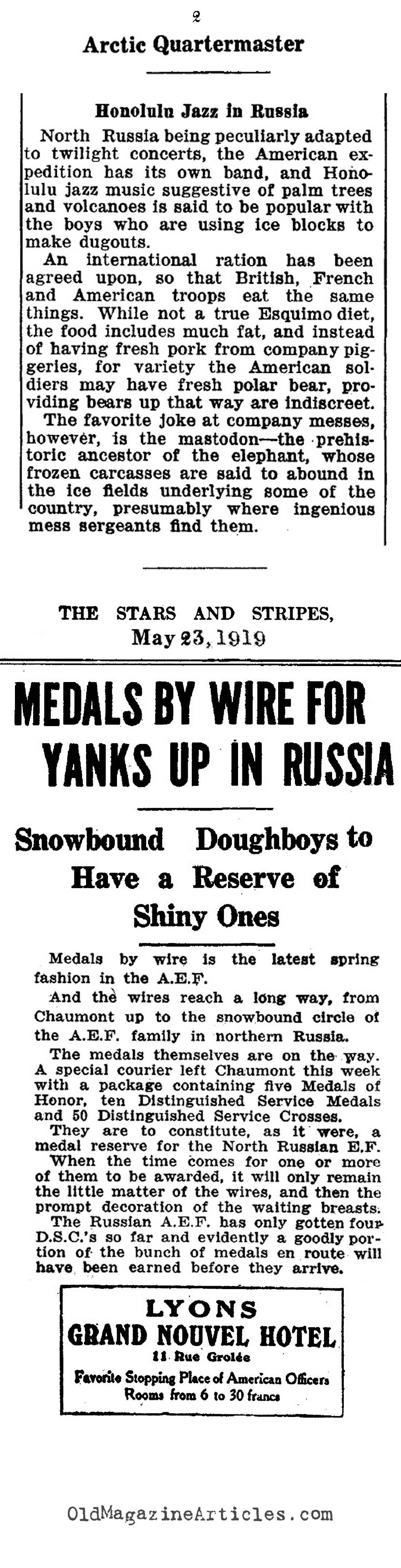 Supplying the A.E.F. in Siberia (The Stars and Stripes, 1918)
