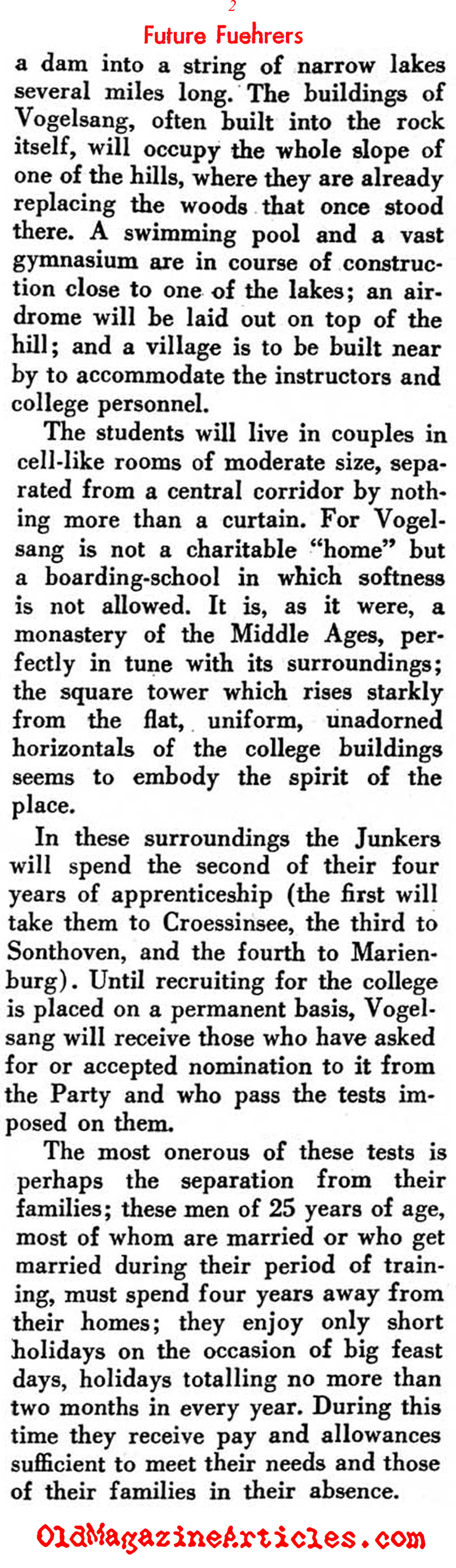 The Adolf Hitler Schools (Current History  Magazine, 1939)
