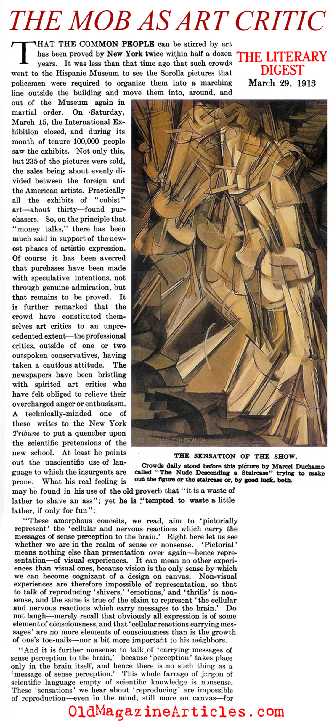 The  Armory Show of 1913 (Literary Digest, 1913)