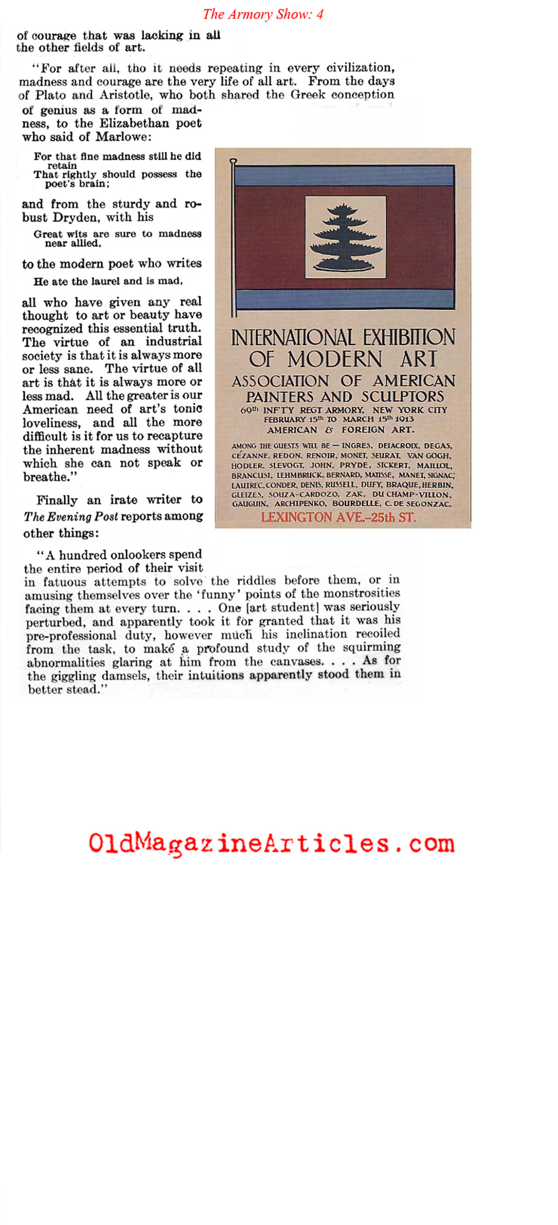 The  Armory Show of 1913 (Literary Digest, 1913)