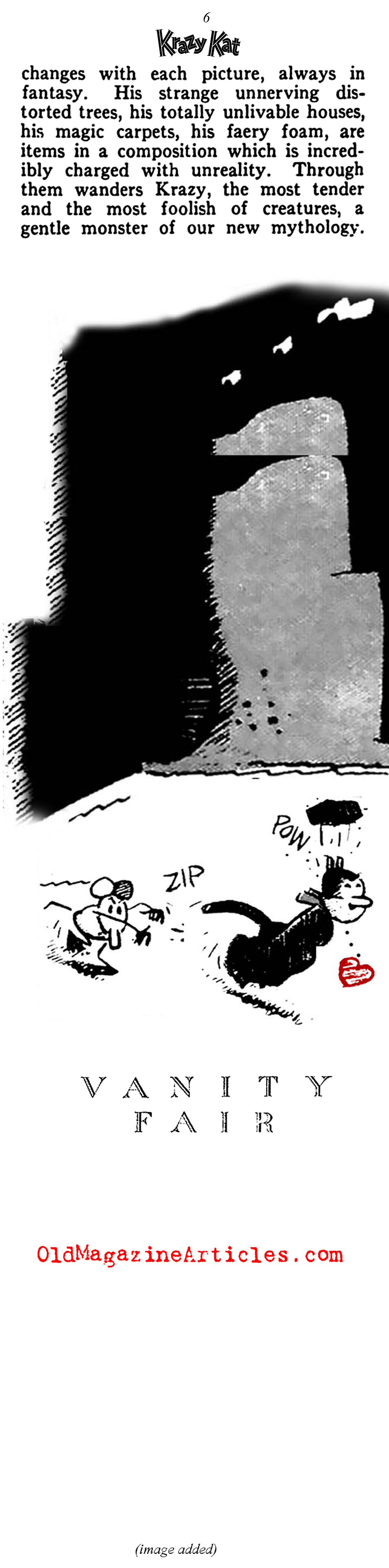 Krazy Kat: Low Art Meets High Art (Vanity Fair Magazine, 1922)