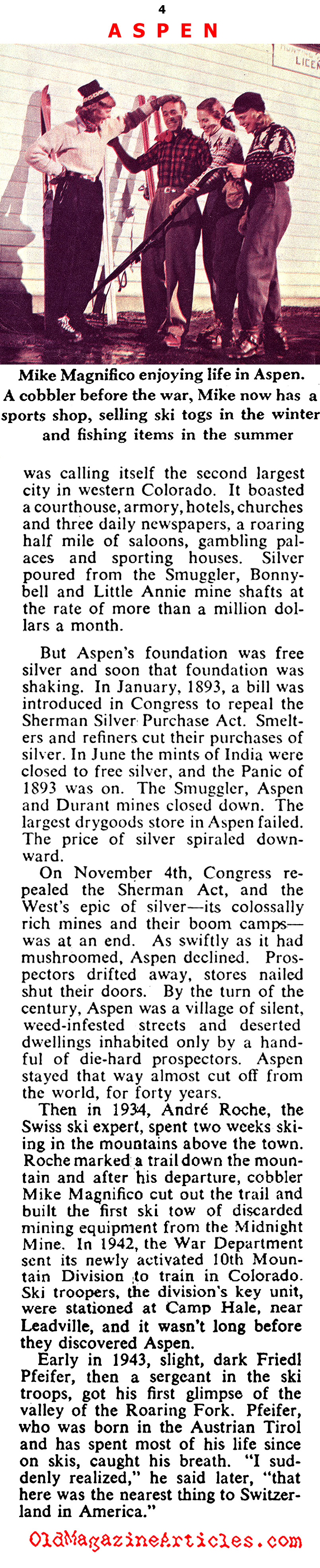 Skiiers Discover Aspen (Collier's Magazine, 1948)