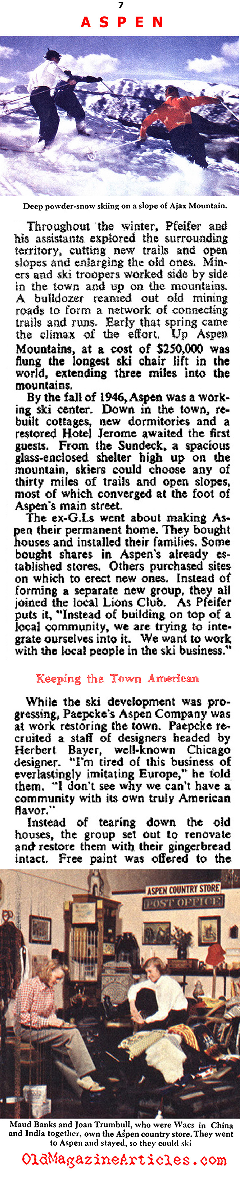 Skiiers Discover Aspen (Collier's Magazine, 1948)