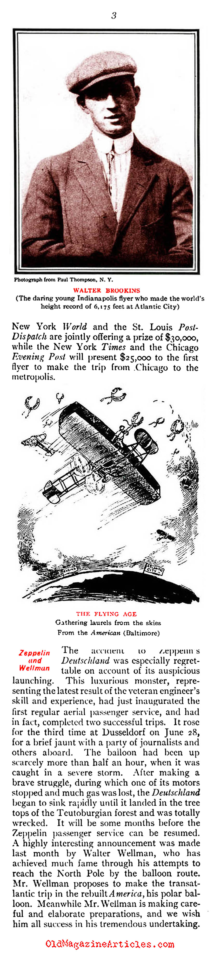 1910: Gains and Losses  in Aviation (The Review of Reviews, 1910)
