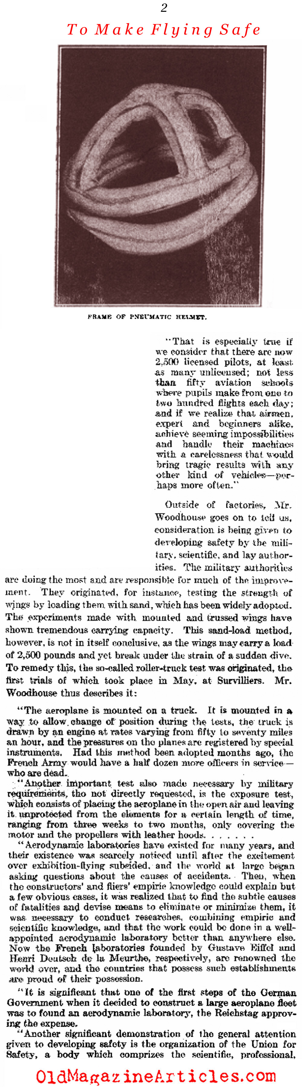 Early Aviation Safety Inventions  (The Literary Digest, 1912)