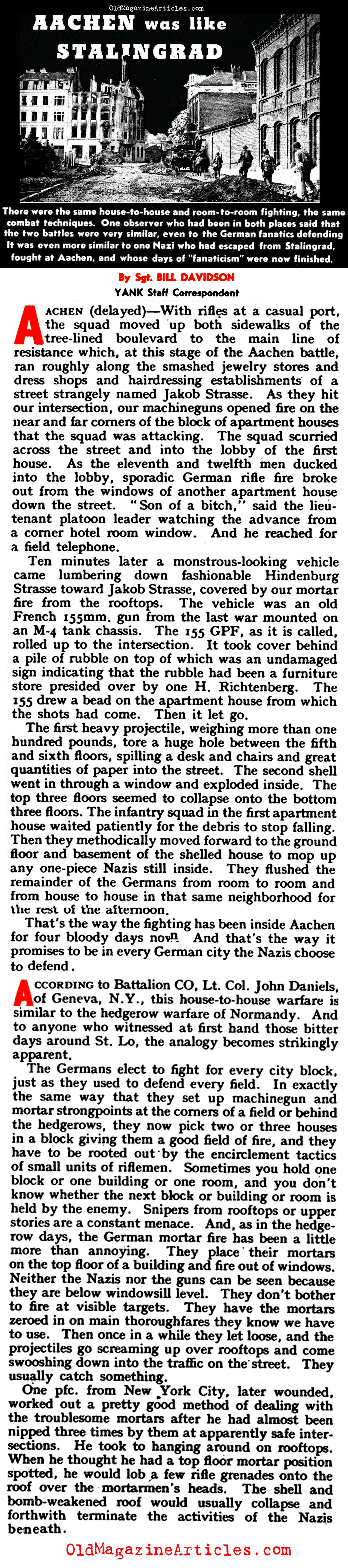 The Battle for Aachen (Yank Magazine, 1944)