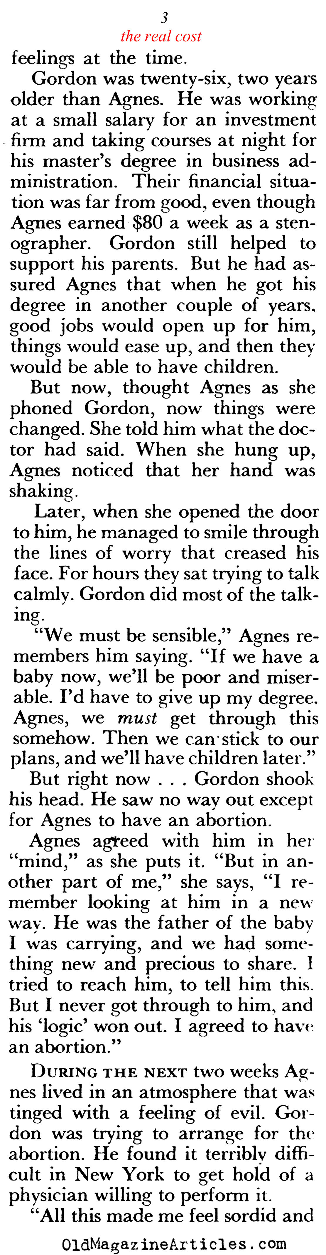 Deepest Regrets (Pageant Magazine, 1958)