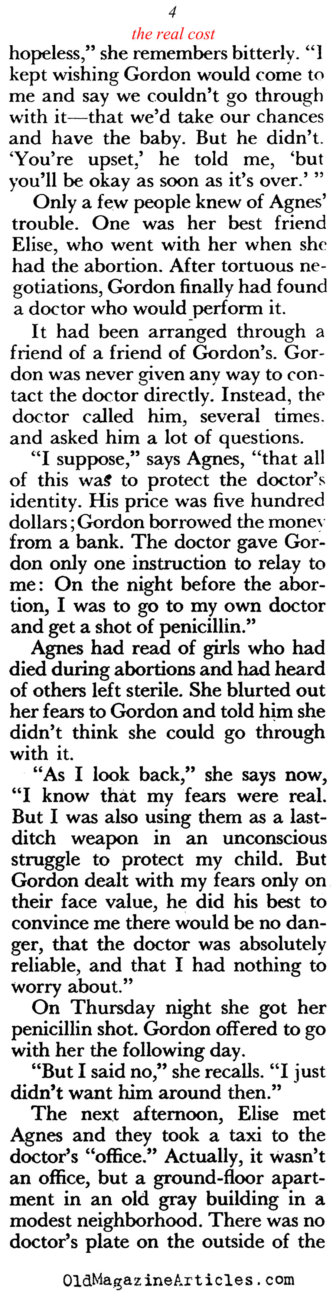 Deepest Regrets (Pageant Magazine, 1958)