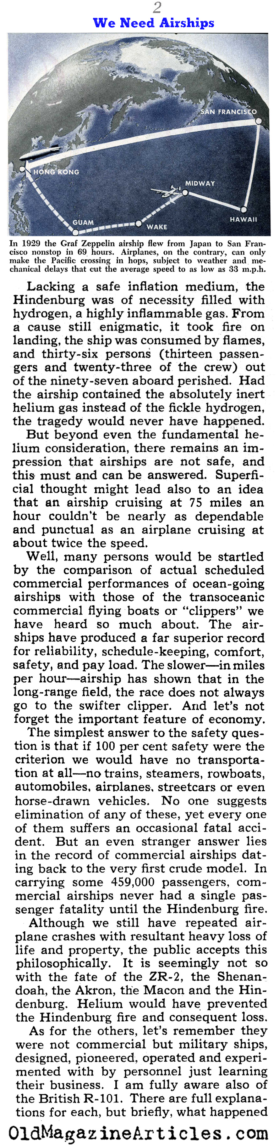 The Wonderment of Airships (Collier's Magazine, 1944)