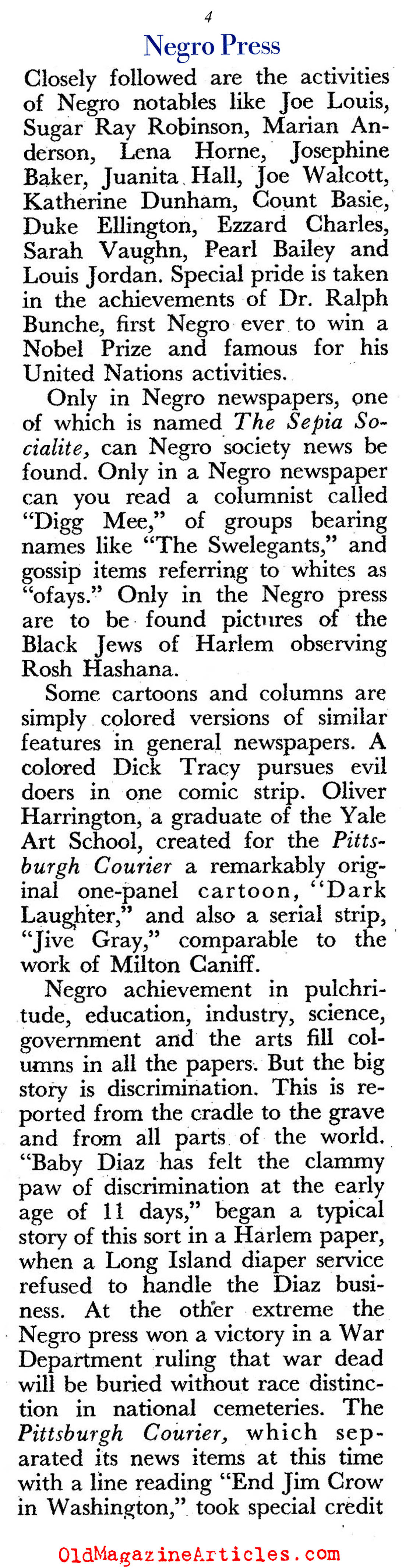 The Power of the African-American Press (Pageant Magazine, 1952)