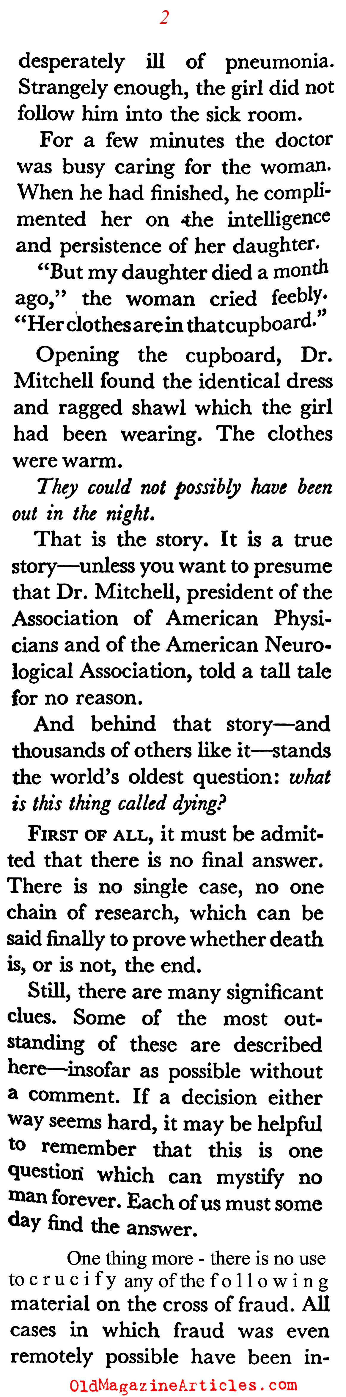 Comprehending the Afterlife (Coronet Magazine, 1941)