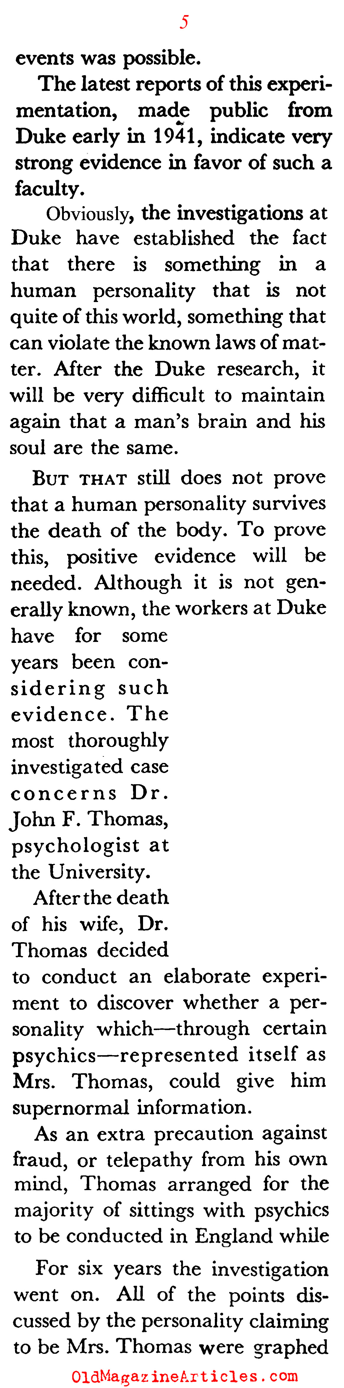 Comprehending the Afterlife (Coronet Magazine, 1941)