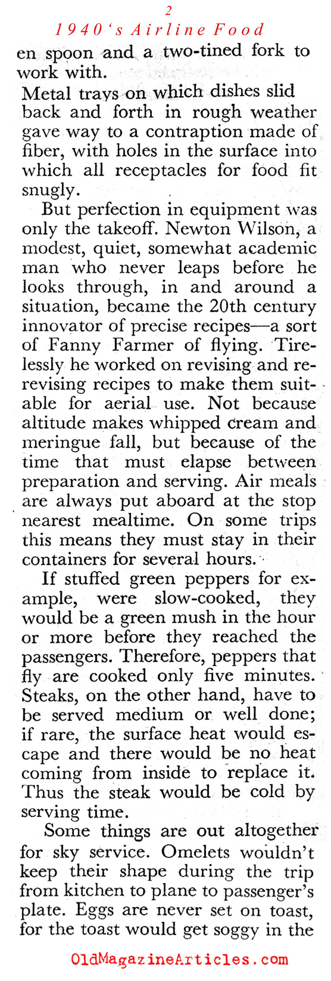 The Birth of Airline Food (Coronet Magazine, 1945)