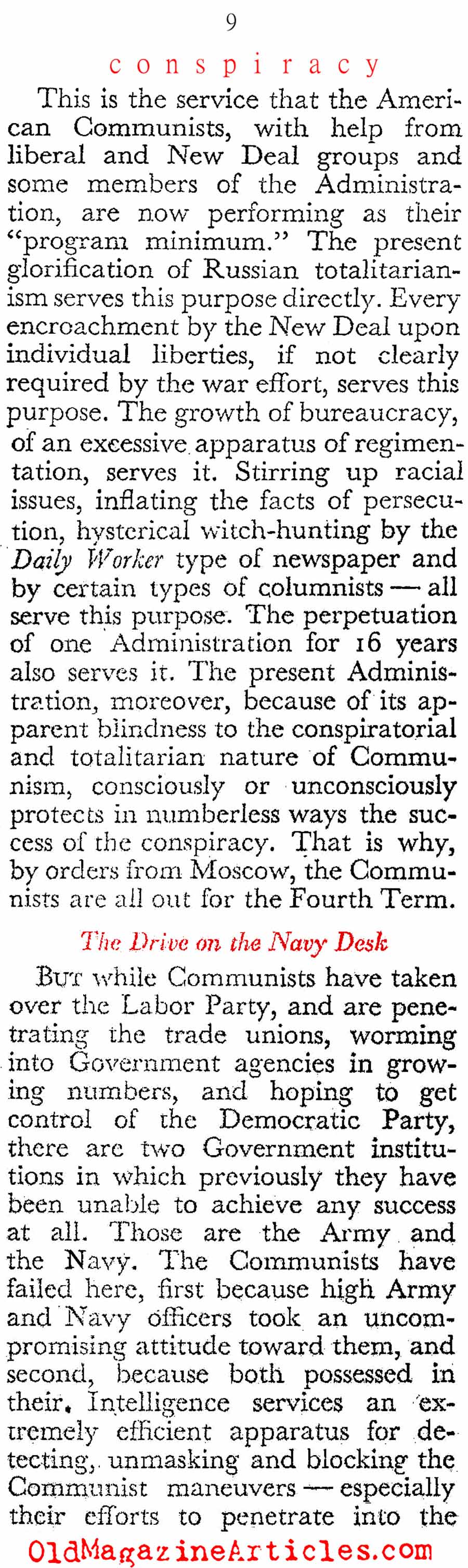 Warnings From A Soviet Defector (Reader's Digest, 1944)