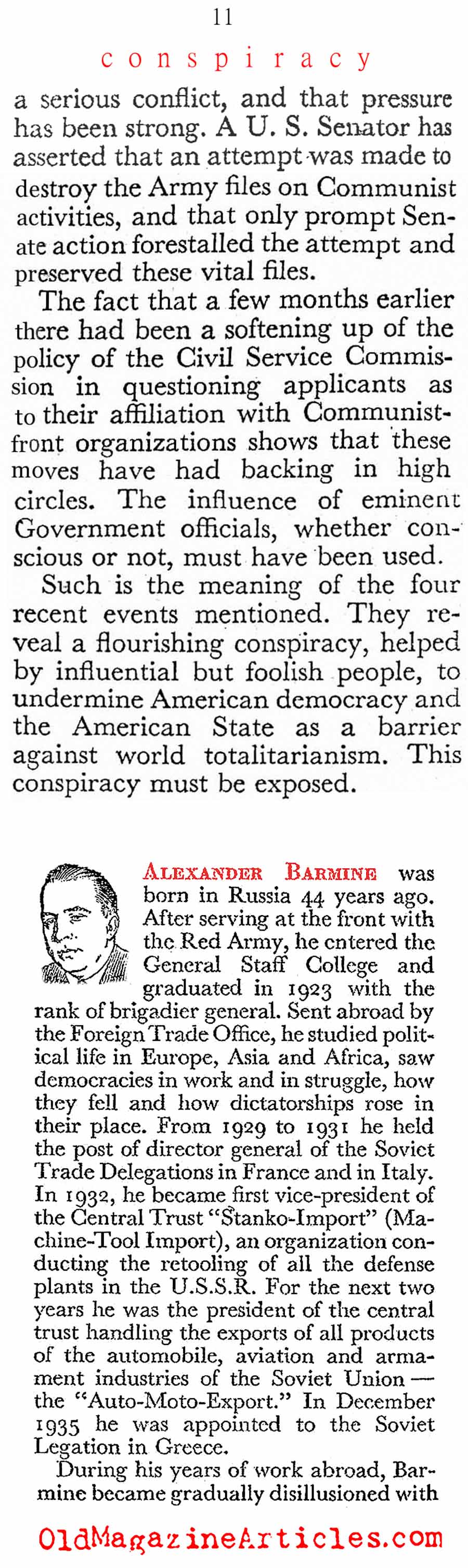 Warnings From A Soviet Defector (Reader's Digest, 1944)