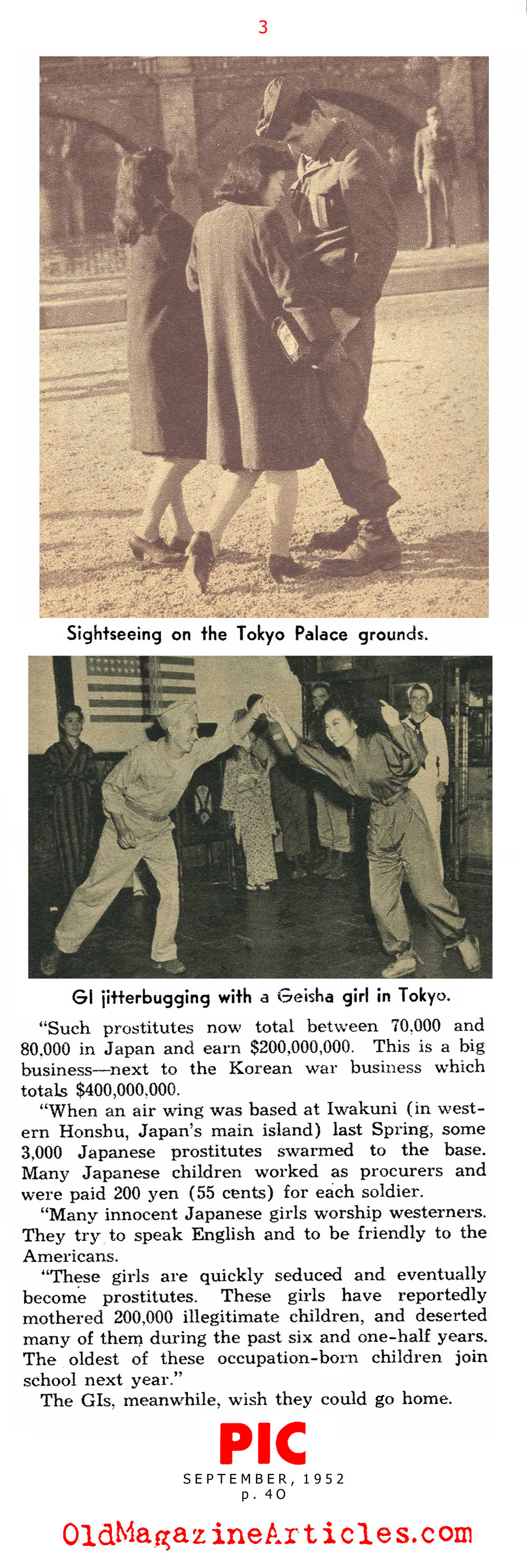 GI Joe and the Women of Japan... (Pic Magazine, 1952)