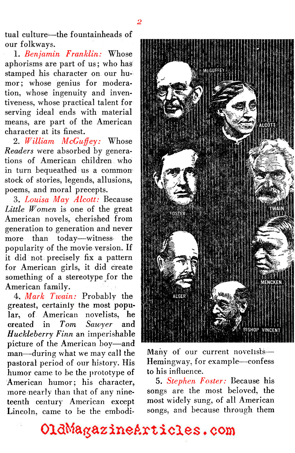 They Molded the American Mind ('48 Magazine, 1948)