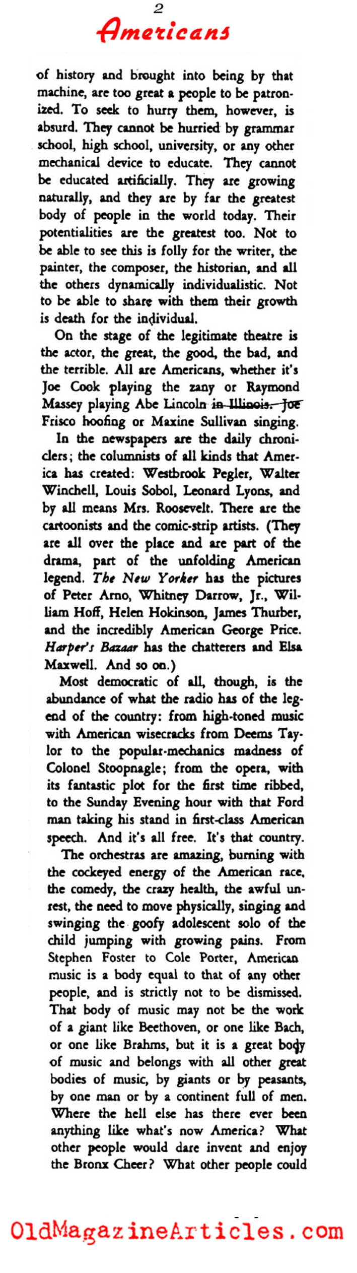  American Dominance in 1930s Film  (Stage Magazine, 1939)