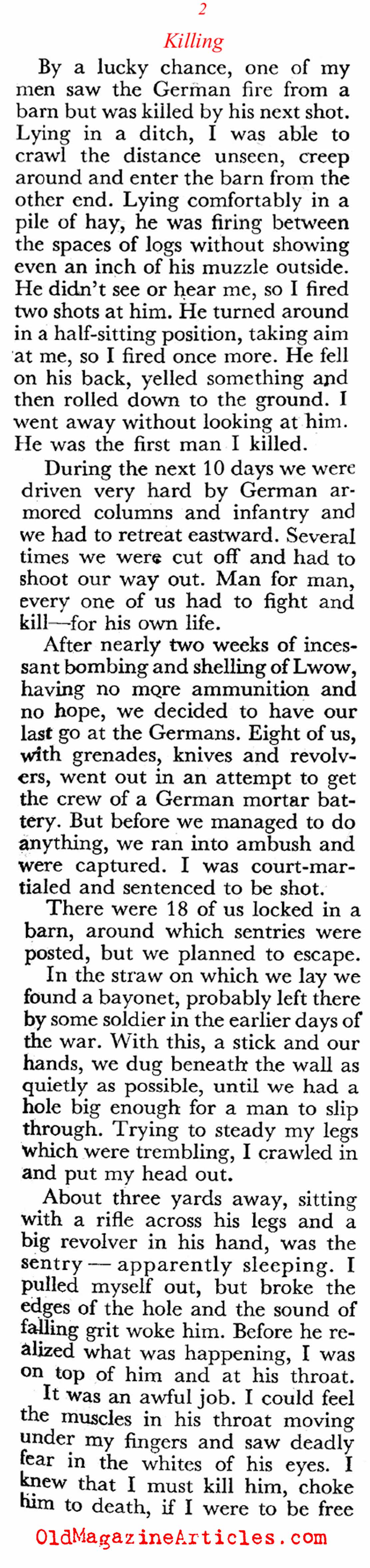 Killing (Coronet Magazine, 1944)