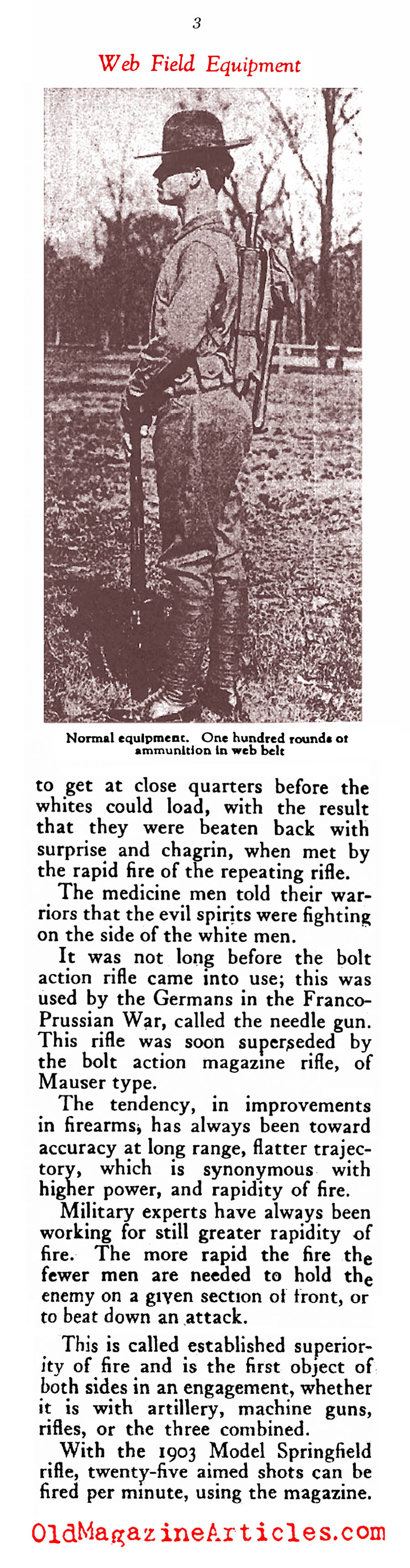 The Evolution of the U.S. Army Web Belt (Outing Magazine, 1918)