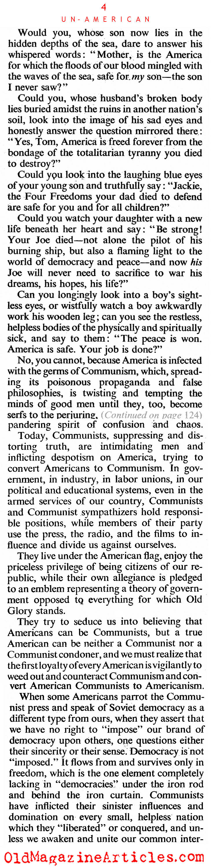 Un-Americanism  (The American Magazine, 1946)