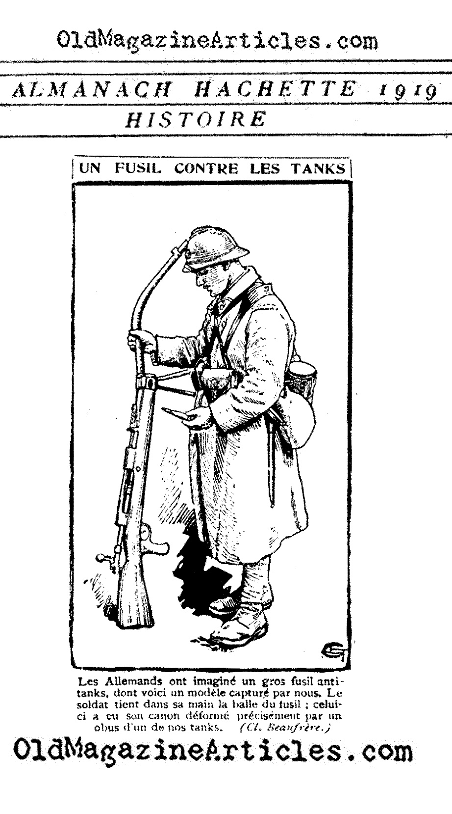The German Anti-Tank Rifle (Almanach Hechette, 1919)