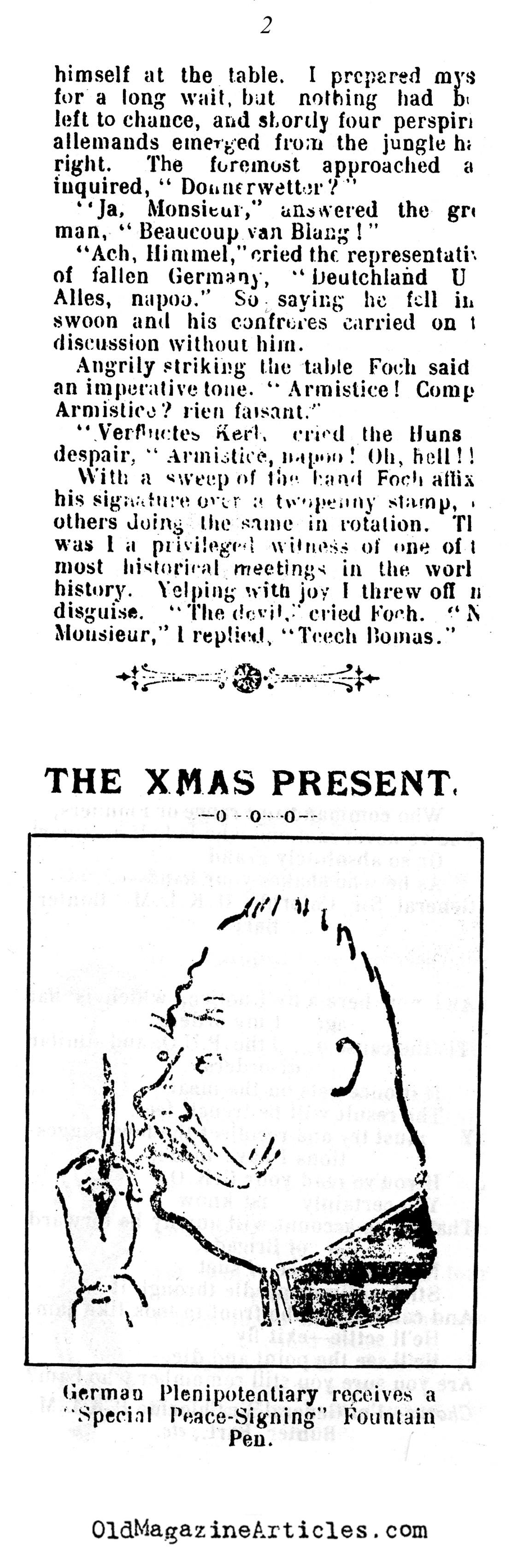 ''Our Special Reporter at the Armistice Table'' (The B.E.F. Times, 1918)