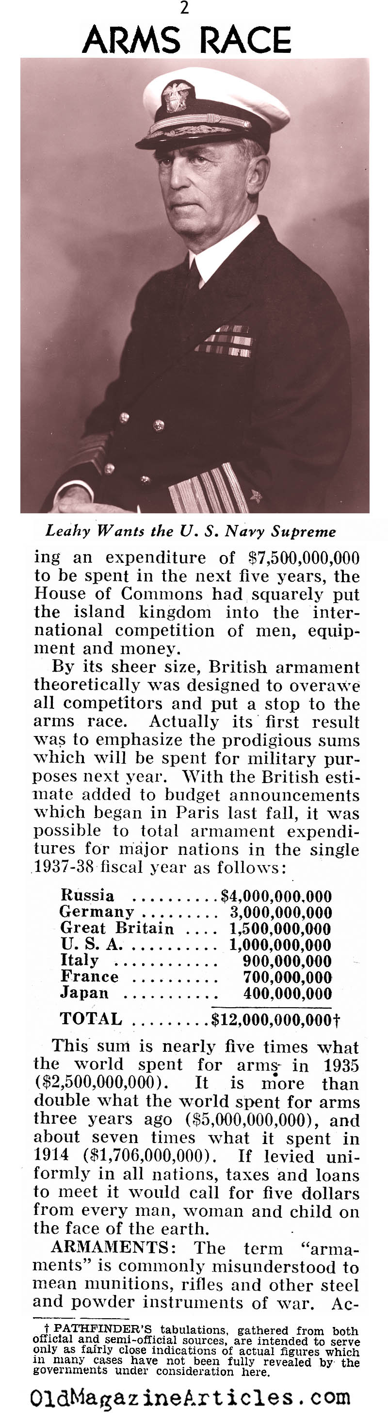 The Arms Race (Pathfinder Magazine, 1937)