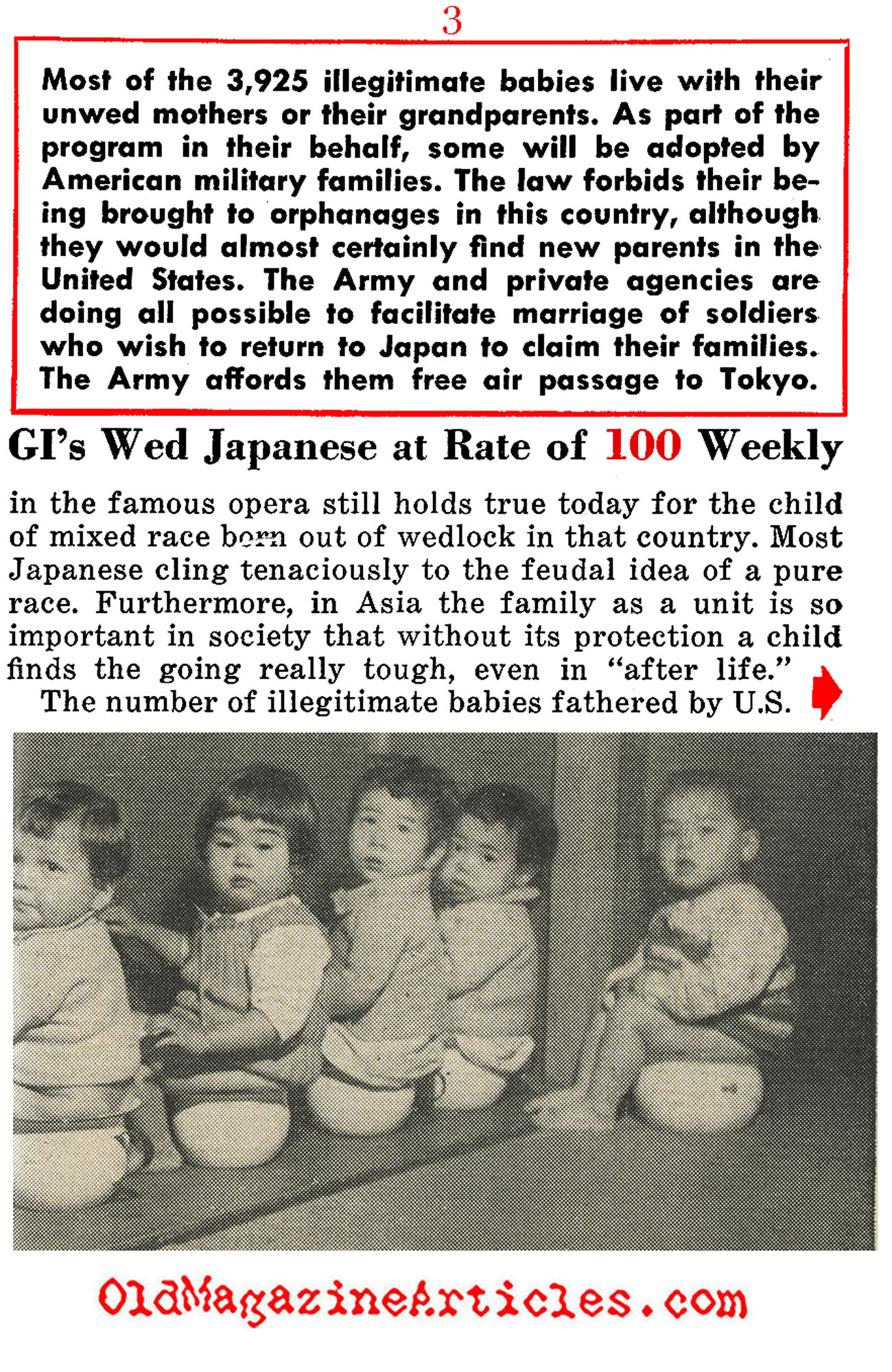 The War-Babies of Occupied Japan (People Today Magazine, 1954)
