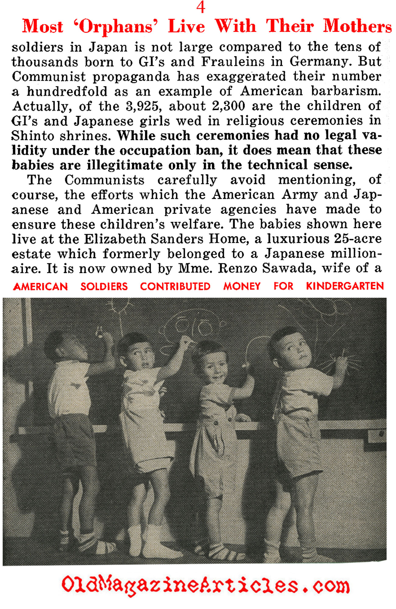 The War-Babies of Occupied Japan (People Today Magazine, 1954)