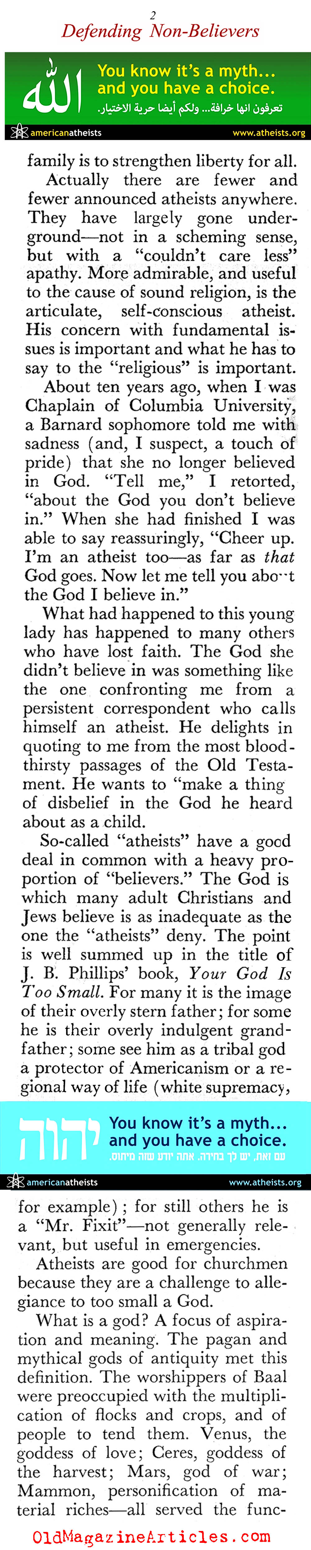 A Christian Defends Atheists (Coronet Magazine, 1961)