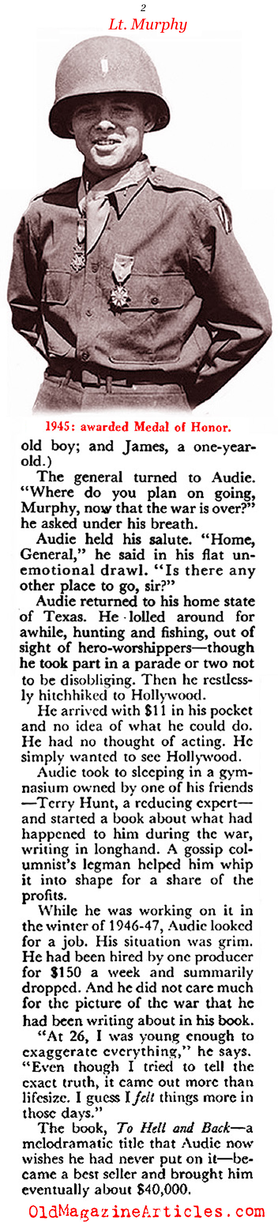 Audie Murphy: the Most Decorated  (Coronet Magazine, 1955)