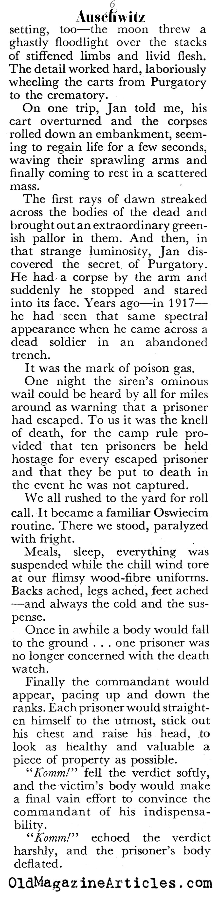 Auschwitz (Coronet Magazine, 1945)