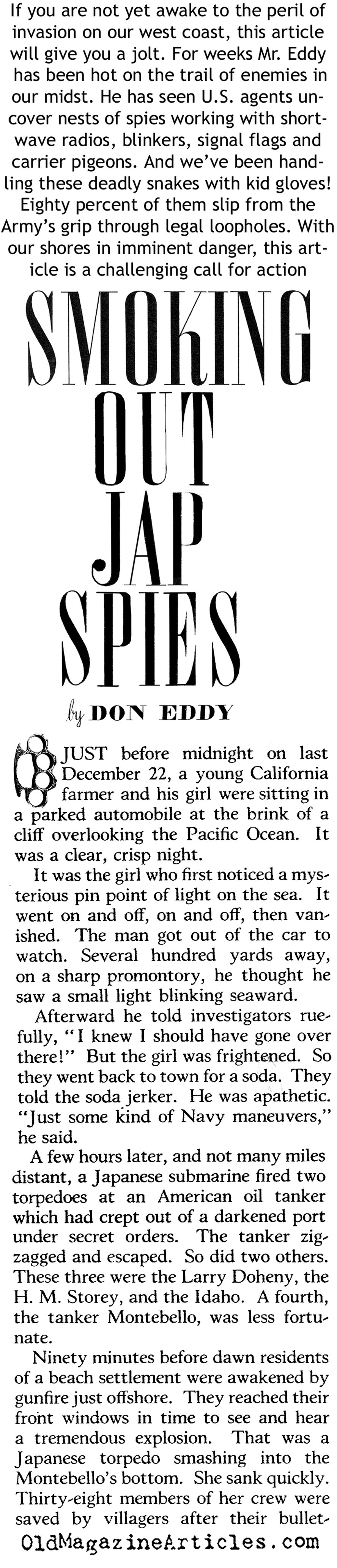 Finding Japanese Spies (The American Magazine, 1942)