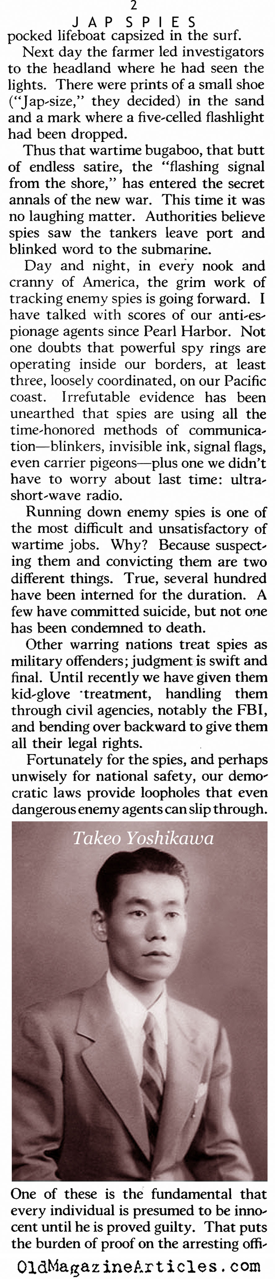 Finding Japanese Spies (The American Magazine, 1942)