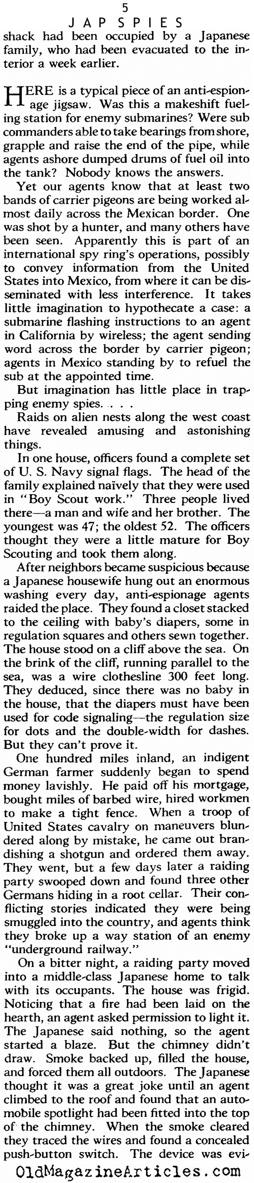 Finding Japanese Spies (The American Magazine, 1942)