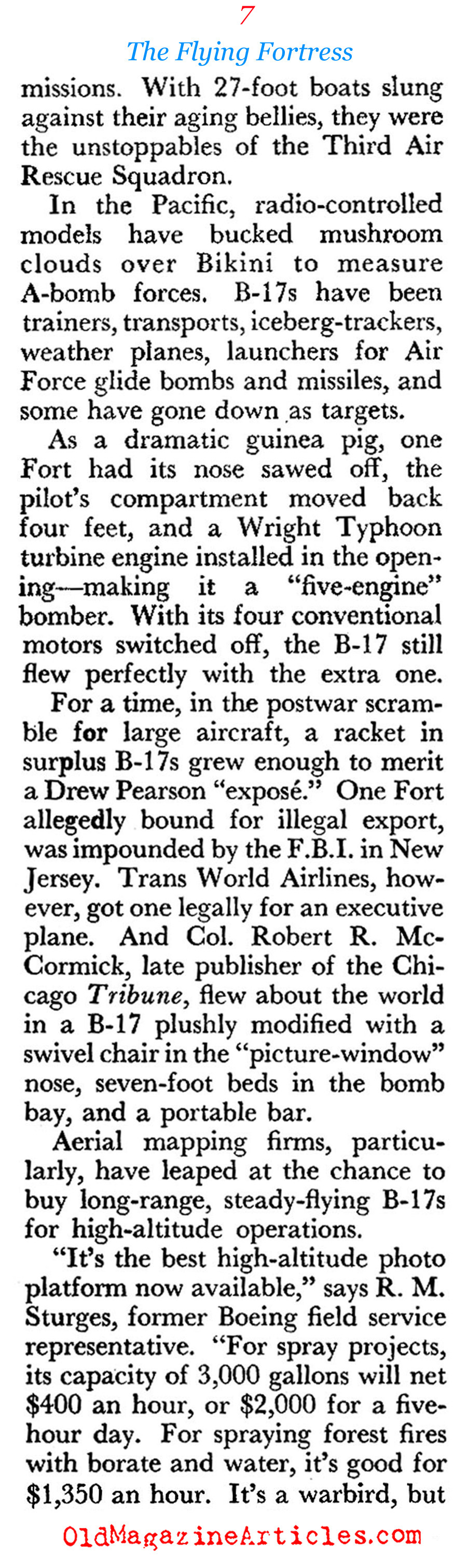 The B-17 (Coronet Magazine, 1959)