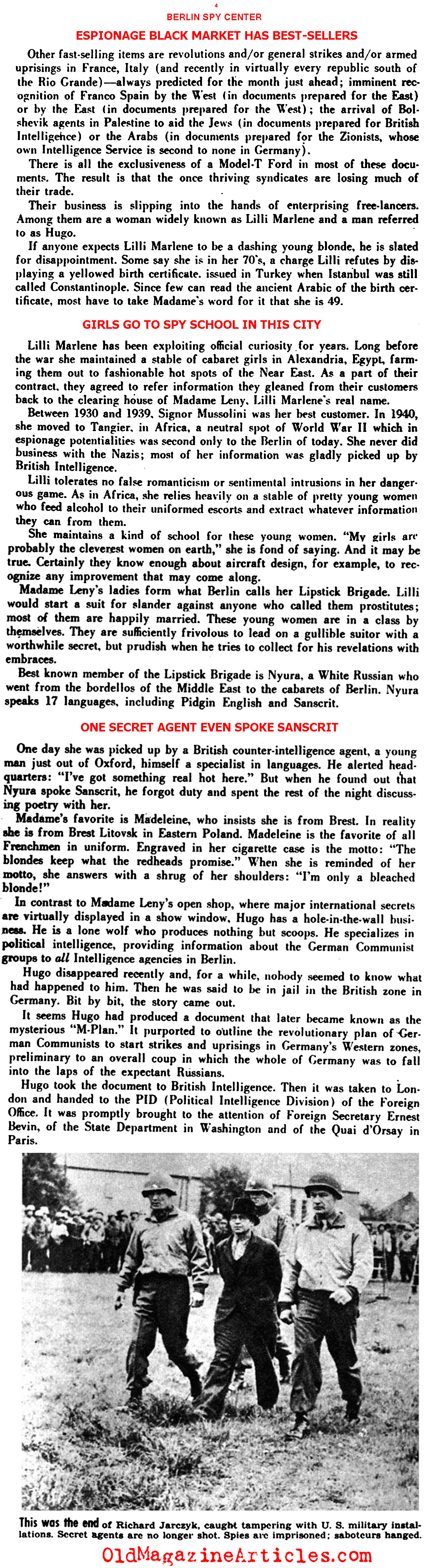 Berlin Becomes the Center of Global Espionage (See Magazine, 1948)