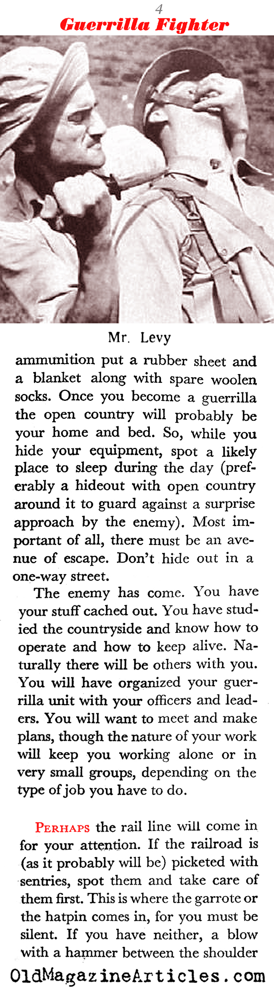 So, You Want to Be a Guerrilla? (Coronet Magazine, 1942)