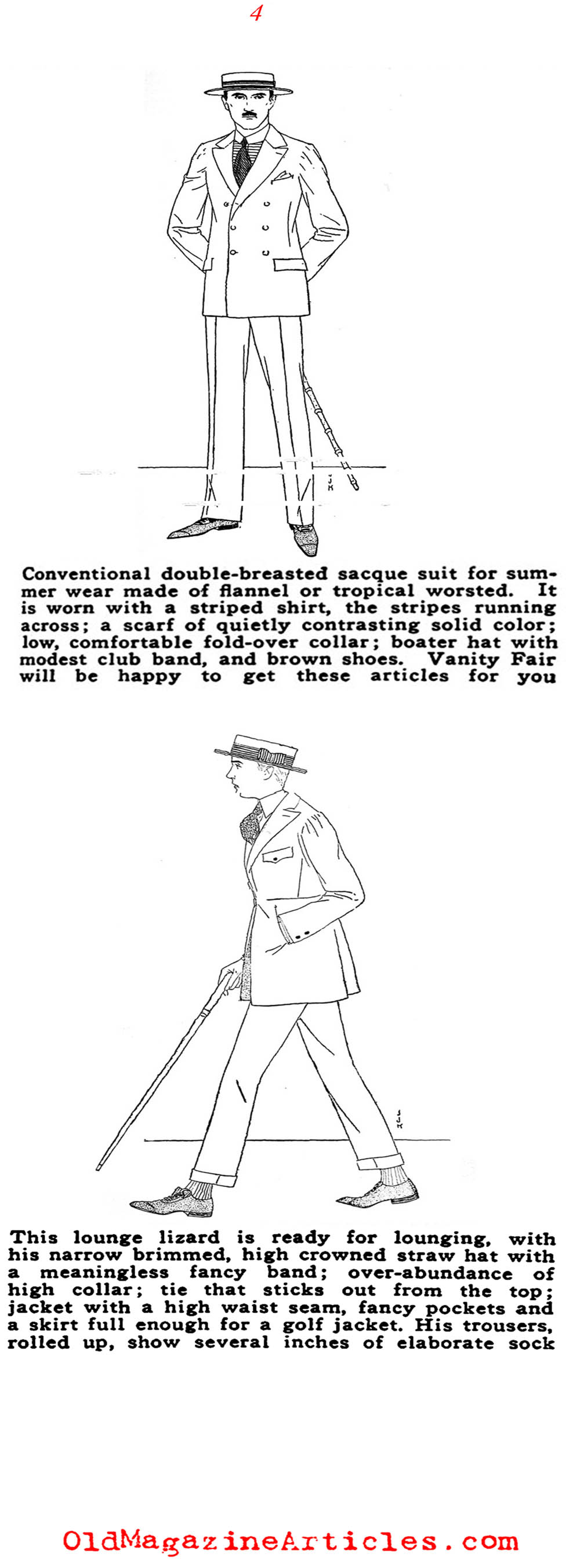 The Well Dressed Man Confronts Bad Taste  (Vanity Fair Magazine, 1918)