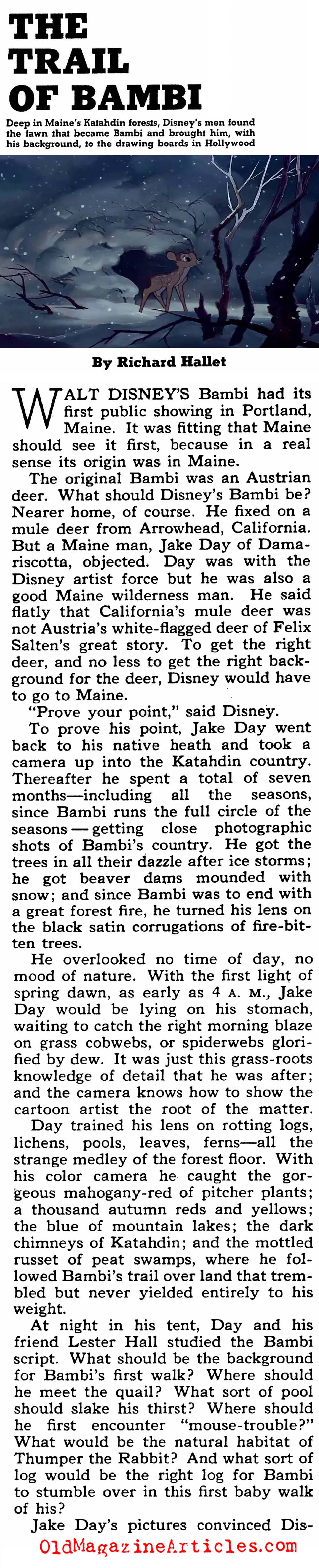 Walt Disney's Artists and the Making of 'Bambi' (Collier's Magazine, 1942)