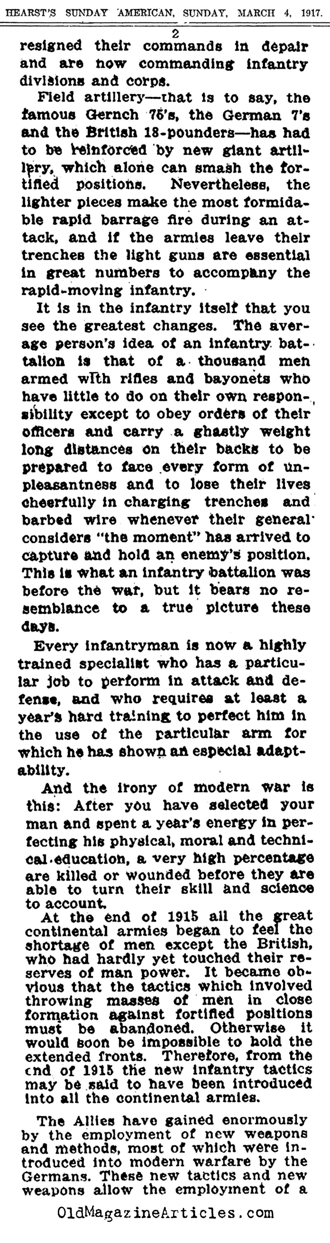 A War Like No Other  (Hearst's Sunday  American, 1917)