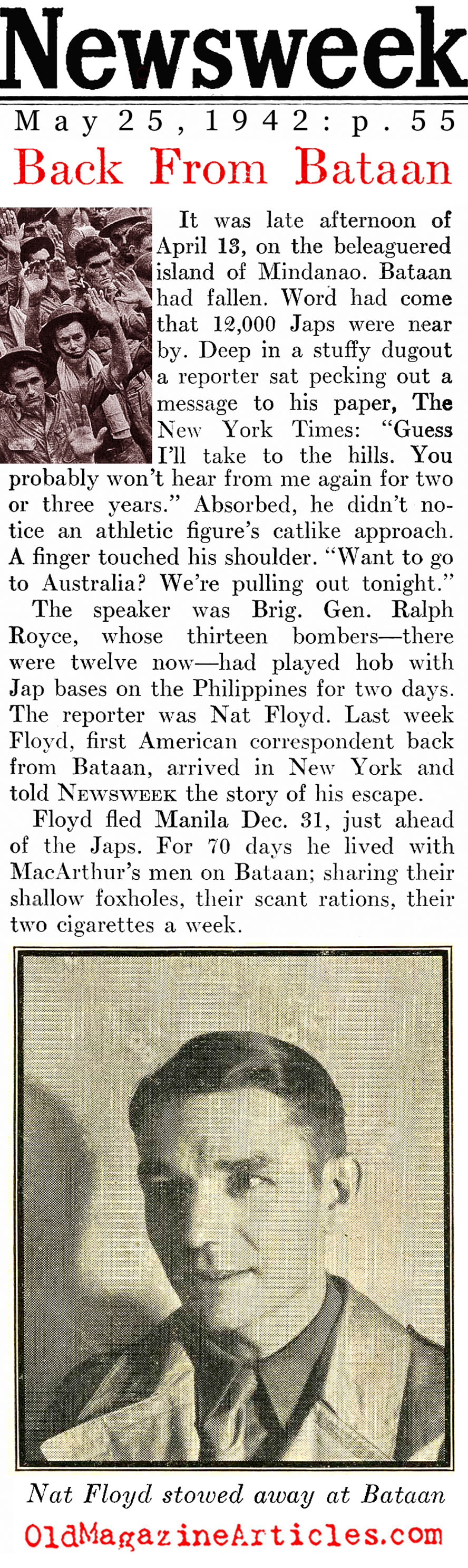 Reporter on Bataan (Newsweek Magazine, 1942)