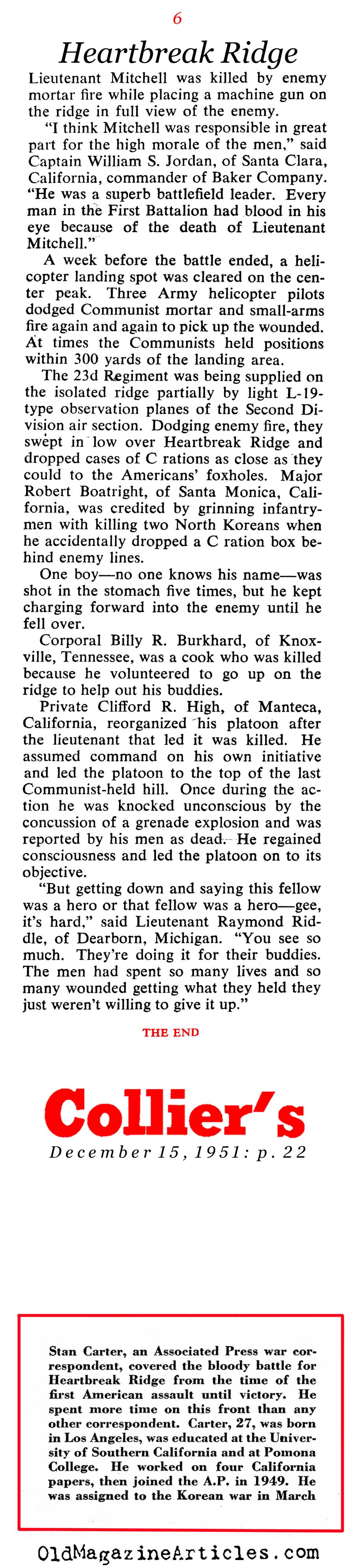 The Battle of Heartbreak Ridge (Collier's Magazine, 1951)