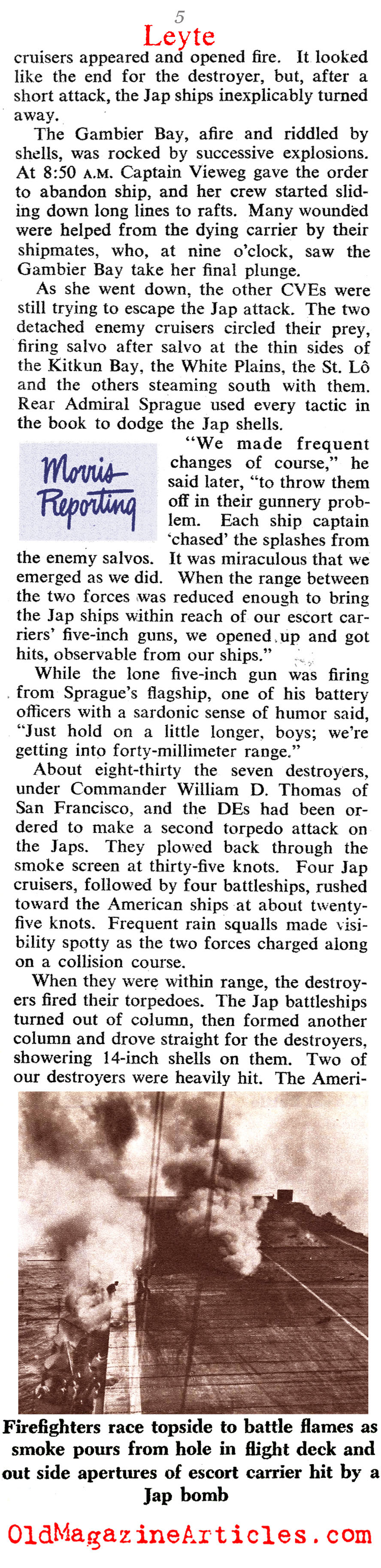 The Greatest Sea Battle (Collier's Magazine, 1945)